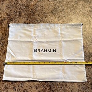 Brahmin White Logo Dust Bag